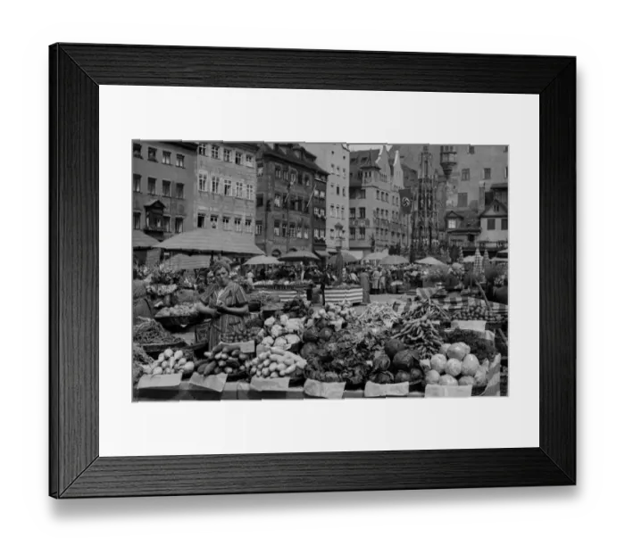 Framed Print : Market stalls, Town Square, Nuremberg, Germany Framed Print : Market stalls, Town Square, Nuremberg, Germany