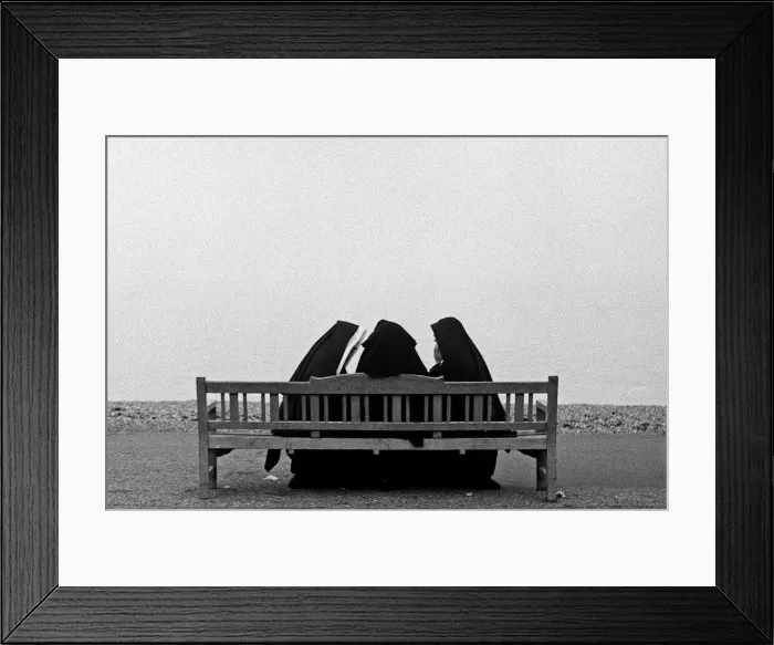 Framed Print : Nuns on a bench at Deal, Kent Framed Print : Nuns on a bench at Deal, Kent