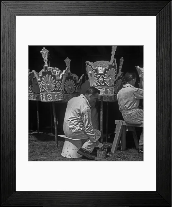 Framed Print : Painting street decorations for royal wedding Framed Print : Painting street decorations for royal wedding