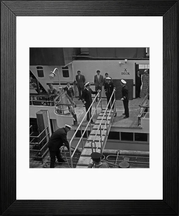 Framed Print : Passengers prepare to disembark cross-channel ferry Framed Print : Passengers prepare to disembark cross-channel ferry