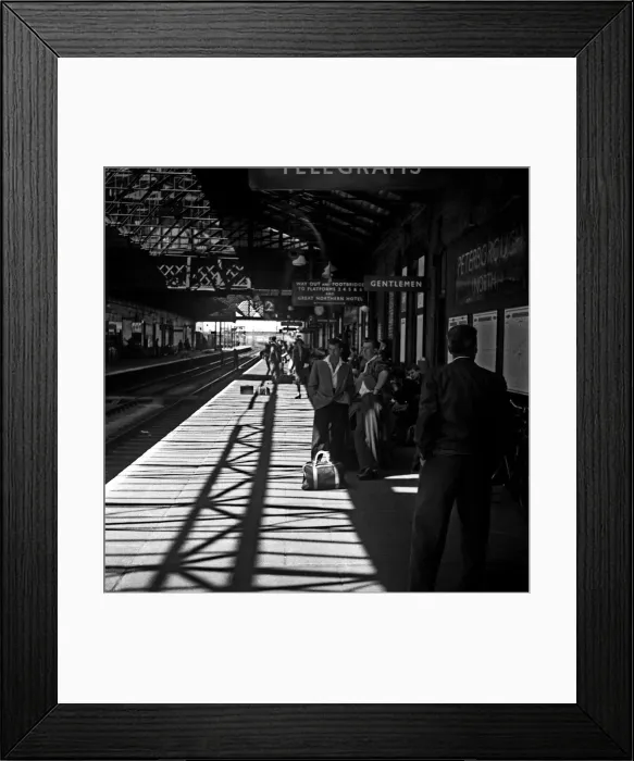 Framed Print : Passengers on platform, Peterborough North station Framed Print : Passengers on platform, Peterborough North station