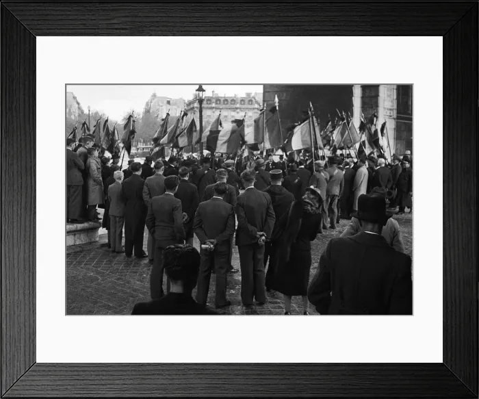 Framed Print : Political rally, Paris, France Framed Print : Political rally, Paris, France