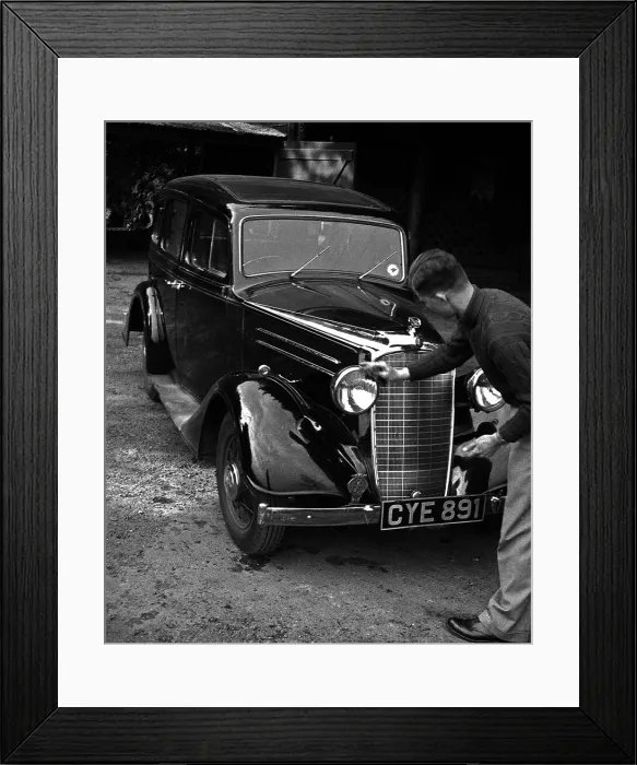 Framed Print : Polishing the motor car Framed Print : Polishing the motor car