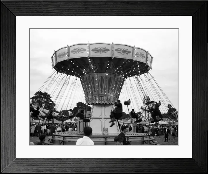 Framed Print : Riding carousel at fairground Framed Print : Riding carousel at fairground