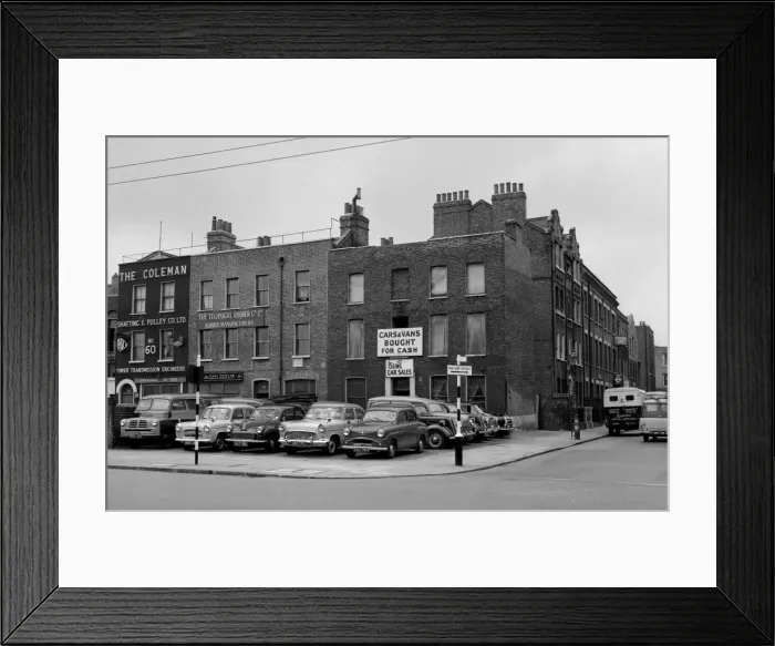 Framed Print : Second hand car lot, South London Framed Print : Second hand car lot, South London