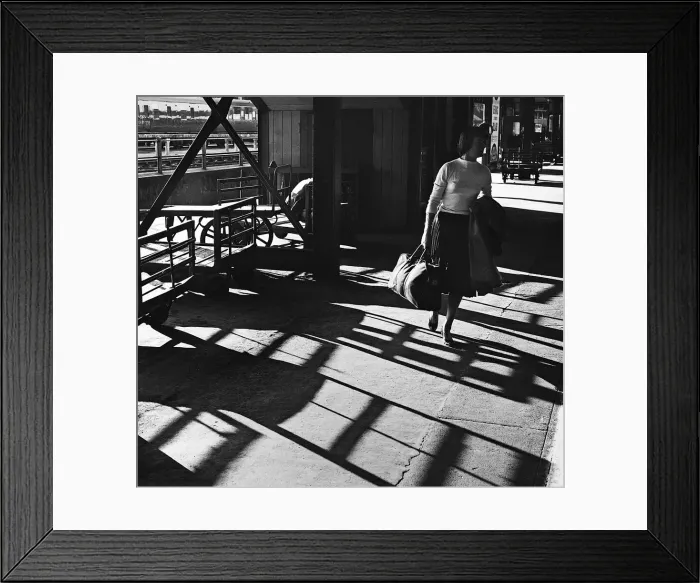 Framed Print : Shadows on a station platform Framed Print : Shadows on a station platform