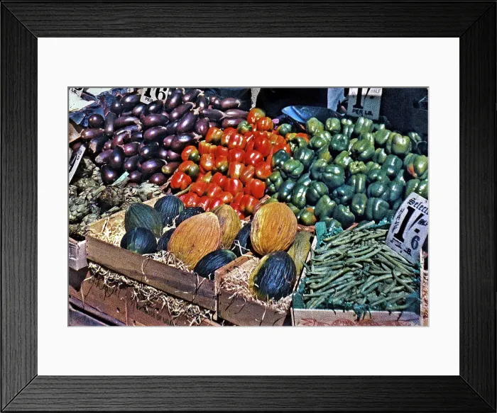 Framed Print : Vegetables on market stall, Whitechapel, London Framed Print : Vegetables on market stall, Whitechapel, London