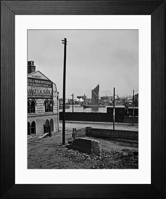 Framed Print : View of the River Thames at Canning Town, London Framed Print : View of the River Thames at Canning Town, London