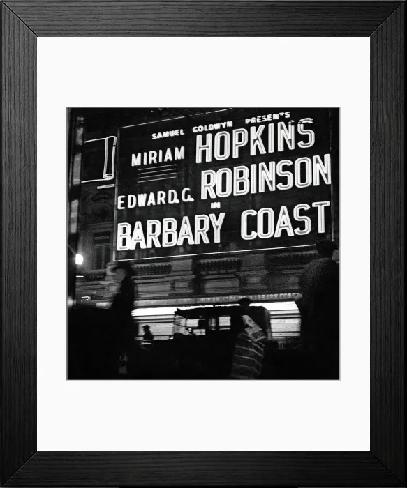 Framed Print : Cinema showing Barbary Coast, West End of London Framed Print : Cinema showing Barbary Coast, West End of London