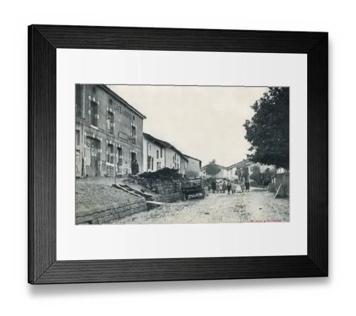 Framed Print : Eix (Meuse Department), France - High Street (Rue Haute). Date: 1911