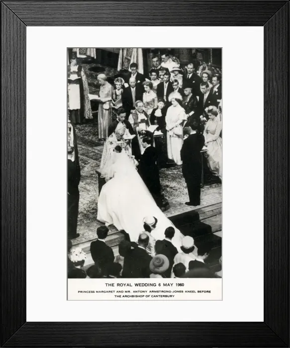 Framed Print : The Royal Wedding at Westminster Abbey - Princess Margaret Framed Print : The Royal Wedding at Westminster Abbey - Princess Margaret