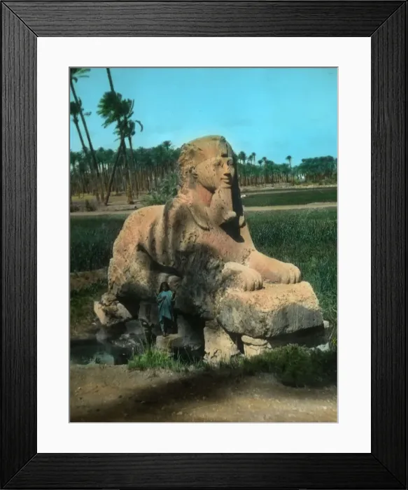 Framed Print : Ancient Egyptian carving of a Sphinx, Egypt Framed Print : Ancient Egyptian carving of a Sphinx, Egypt