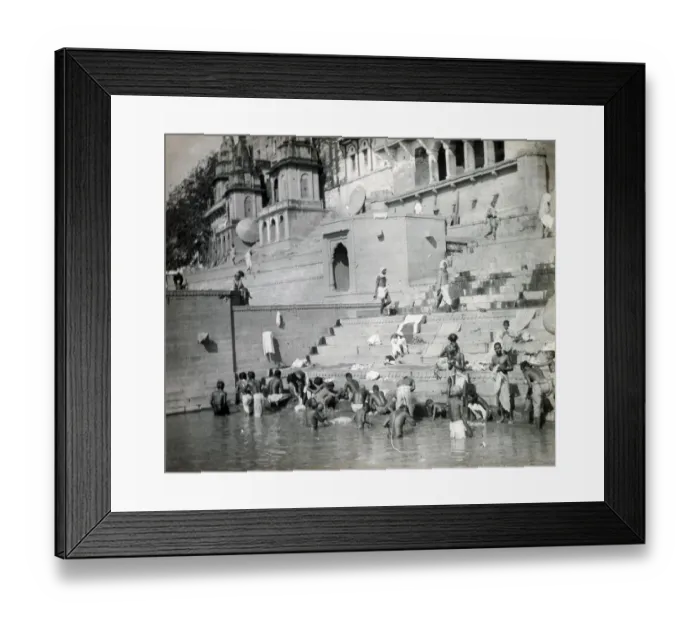 Framed Print : Bathing in the River Ganges, India Framed Print : Bathing in the River Ganges, India