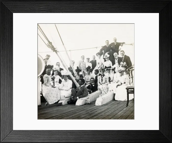 Framed Print : British colonial group on board ocean liner Framed Print : British colonial group on board ocean liner