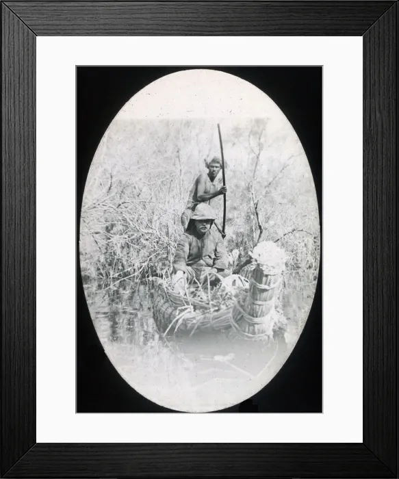 Framed Print : Colonial Persia, hunting in reed boats Framed Print : Colonial Persia, hunting in reed boats