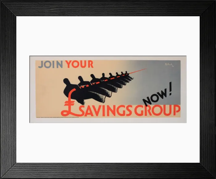 Framed Print : WW2 poster, Join your savings group, now! Date: circa 1944 Framed Print : WW2 poster, Join your savings group, now! Date: circa 1944