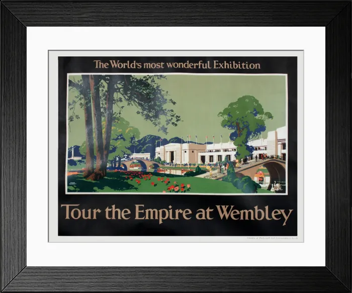 Framed Print : Poster, Tour the Empire at Wembley - the Worlds most wonderful Exhibition Framed Print : Poster, Tour the Empire at Wembley - the Worlds most wonderful Exhibition