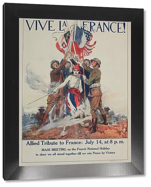 WW1 poster, Vive la France! All for one and one for all