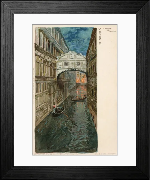 Framed Print : The Bridge of Sighs, Venice, Italy. The enclosed bridge is made of white limestone Framed Print : The Bridge of Sighs, Venice, Italy. The enclosed bridge is made of white limestone