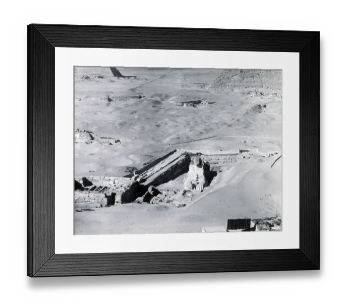 Framed Print : Aerial view of The Sphinx, Giza, Cairo, Egypt Framed Print : Aerial view of The Sphinx, Giza, Cairo, Egypt