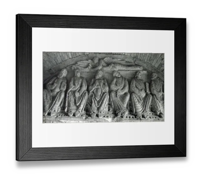 Framed Print : Lunette carving in Malmesbury Abbey, Wiltshire Framed Print : Lunette carving in Malmesbury Abbey, Wiltshire