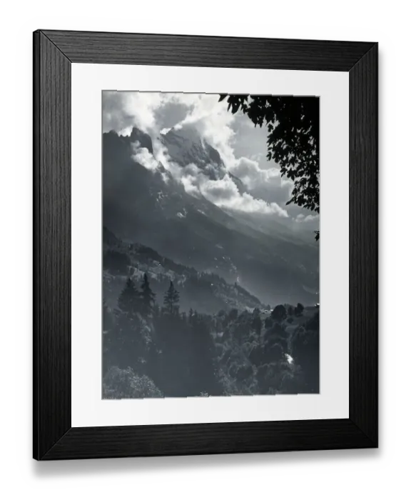 Framed Print : Dramatic scenery in the French Alps Framed Print : Dramatic scenery in the French Alps