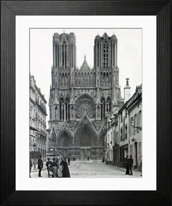 Framed Print : West Front of Rheims Cathedral, France Framed Print : West Front of Rheims Cathedral, France