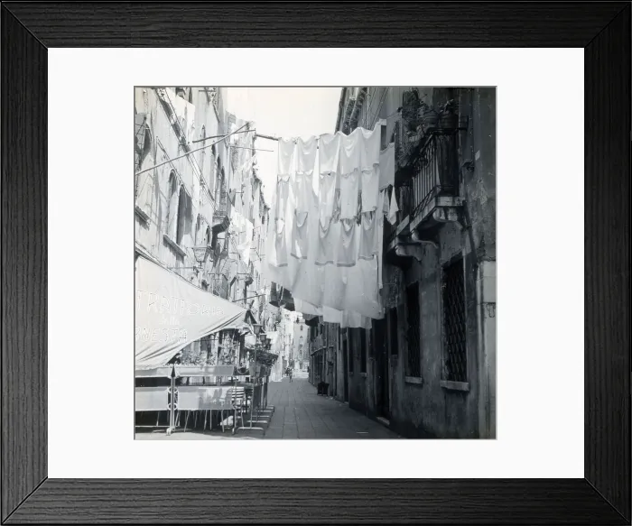 Framed Print : Washing hanging between houses, Verona, Italy Framed Print : Washing hanging between houses, Verona, Italy