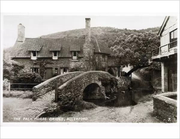 The Pack Horse Bridge, Allerford - a village in the county of Somerset, England