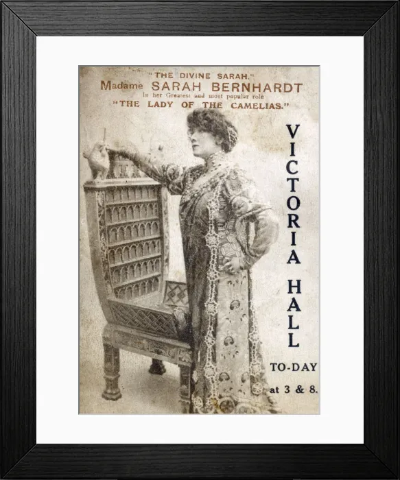 Framed Print : Sarah Bernhardt in The Lady of the Camelias Framed Print : Sarah Bernhardt in The Lady of the Camelias