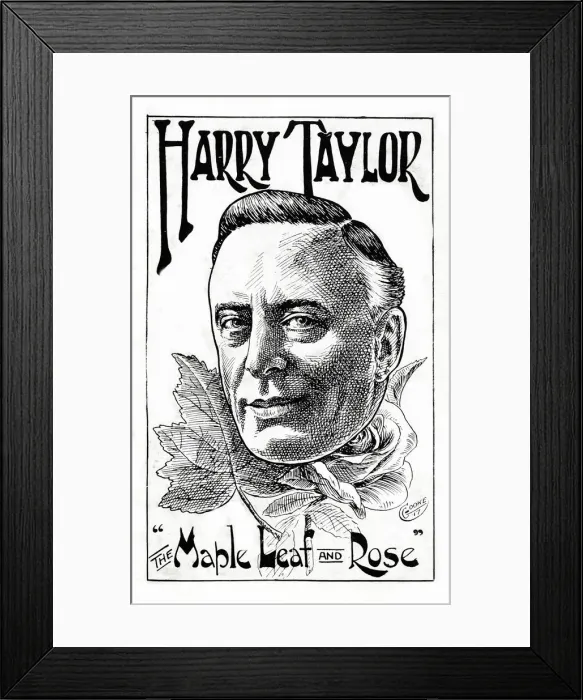 Framed Print : Harry Taylor, song, The Maple Leaf and Rose. Date: 1917 Framed Print : Harry Taylor, song, The Maple Leaf and Rose. Date: 1917