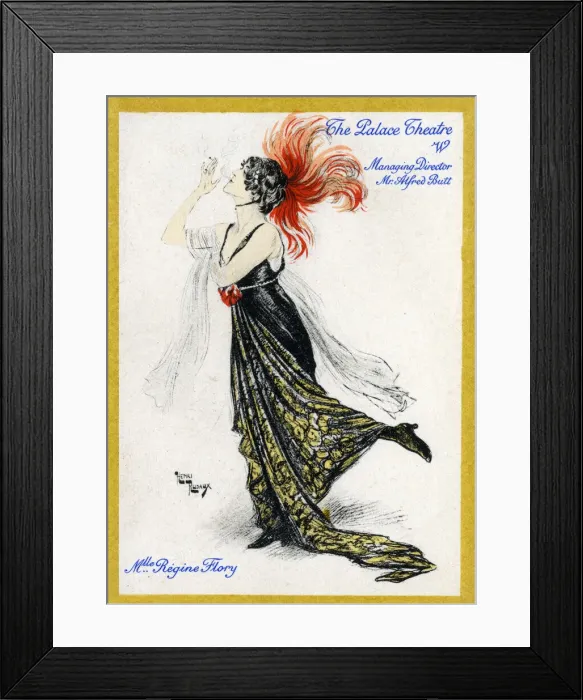 Framed Print : Regine Flory, French dancer, as Babette in Paris Frissons, a musical comedy by L E Berman Framed Print : Regine Flory, French dancer, as Babette in Paris Frissons, a musical comedy by L E Berman
