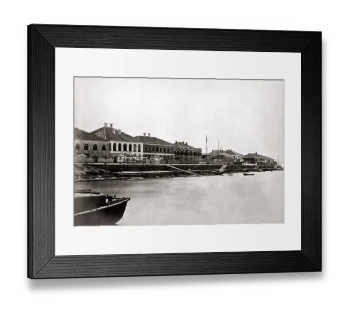 Framed Print : The Bund Hankow (Hankou) China, c. 1880 s Framed Print : The Bund Hankow (Hankou) China, c. 1880 s