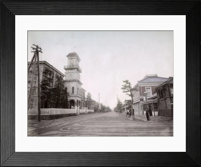 Framed Print : Main Street, Yokohama, Japan, c. 1880 s Framed Print : Main Street, Yokohama, Japan, c. 1880 s