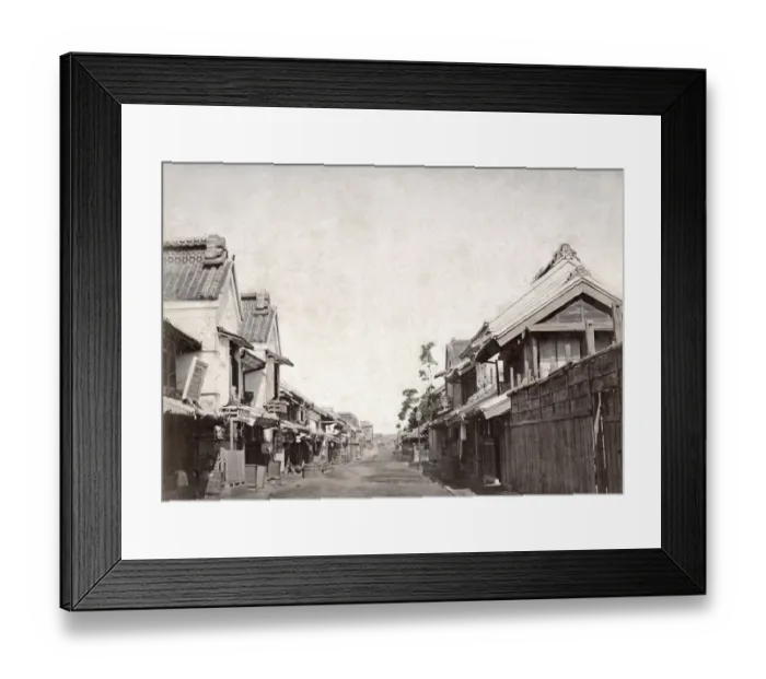 Framed Print : Benten Dori, street in Yokohama, Japan, c. 1880 s Framed Print : Benten Dori, street in Yokohama, Japan, c. 1880 s