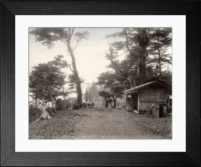 Framed Print : Country scene, Japan, c. 1890 s Framed Print : Country scene, Japan, c. 1890 s