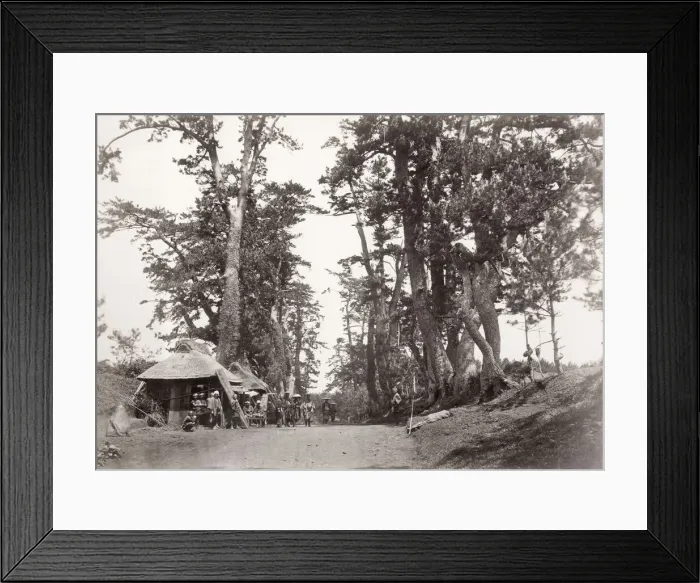Framed Print : Tokaido Raod, Kyoto to Tokyo, Beato studio, Japan, 1860 s Framed Print : Tokaido Raod, Kyoto to Tokyo, Beato studio, Japan, 1860 s