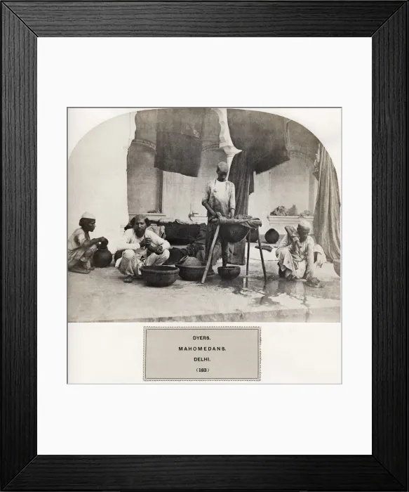 Framed Print : Dyers, mahomedans. Muslims, Delhi Framed Print : Dyers, mahomedans. Muslims, Delhi