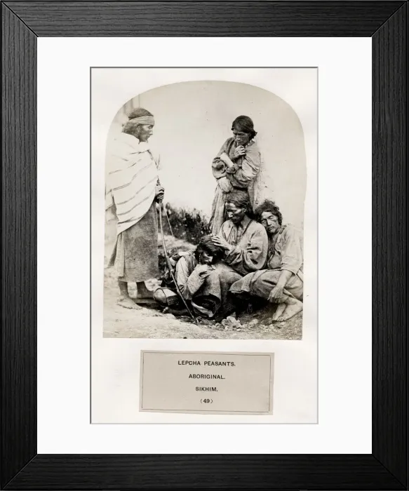 Framed Print : Lepcha peasants, aboriginal, Sikhim, India Framed Print : Lepcha peasants, aboriginal, Sikhim, India