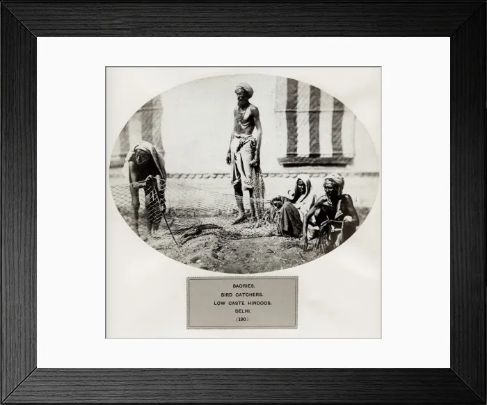 Framed Print : Baories, bird catchers, Lopw caste Hindoos, Delhi. India Framed Print : Baories, bird catchers, Lopw caste Hindoos, Delhi. India