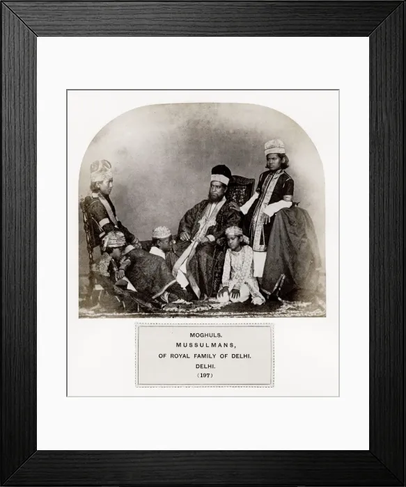 Framed Print : Moguhuls, Mussulmans, of Royal Family of Delhi, India Framed Print : Moguhuls, Mussulmans, of Royal Family of Delhi, India