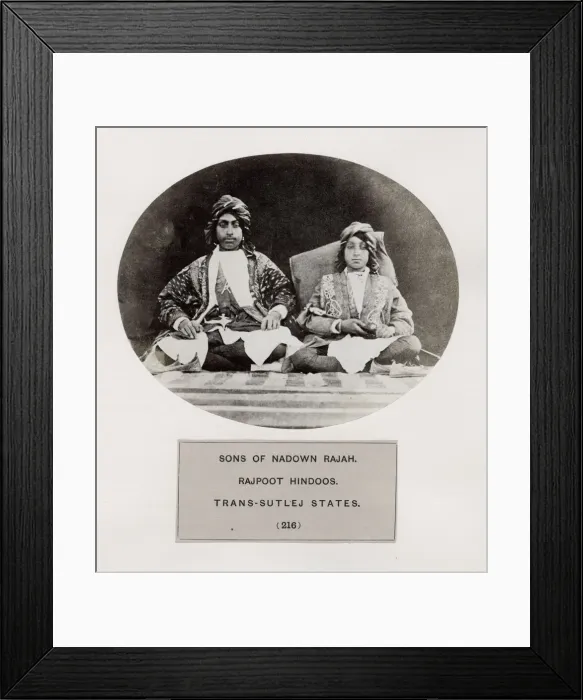 Framed Print : Nadown Rajah sons Rajpoot Hindoos, Trans-Sutlej states Framed Print : Nadown Rajah sons Rajpoot Hindoos, Trans-Sutlej states