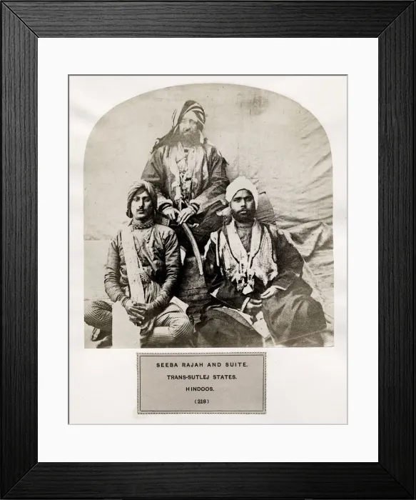 Framed Print : Seeba Rajah and suite, Trans-Sutlej States Framed Print : Seeba Rajah and suite, Trans-Sutlej States