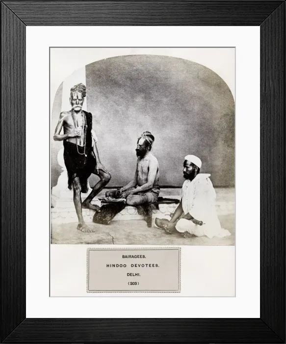 Framed Print : Bairagees, Hindoo devotees, Delhi Framed Print : Bairagees, Hindoo devotees, Delhi