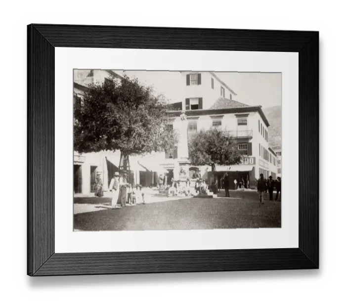 Framed Print : Street scene in Funchal, Madeira, Portugal Framed Print : Street scene in Funchal, Madeira, Portugal