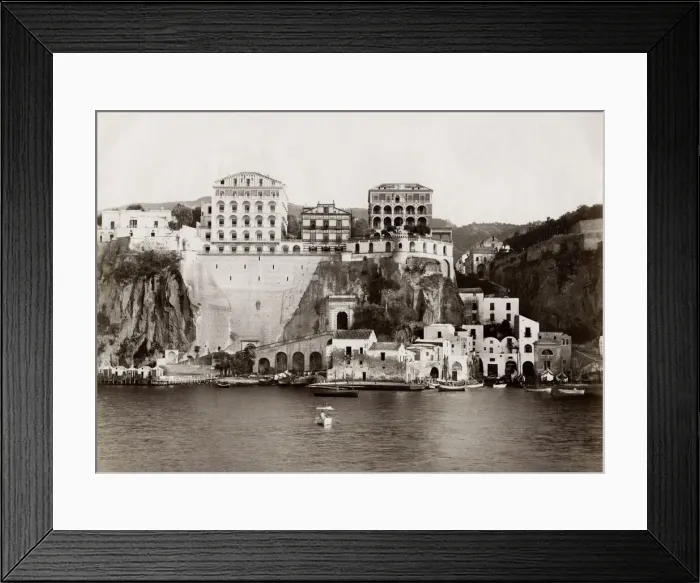 Framed Print : View of the seafront at Sorrento, Italy