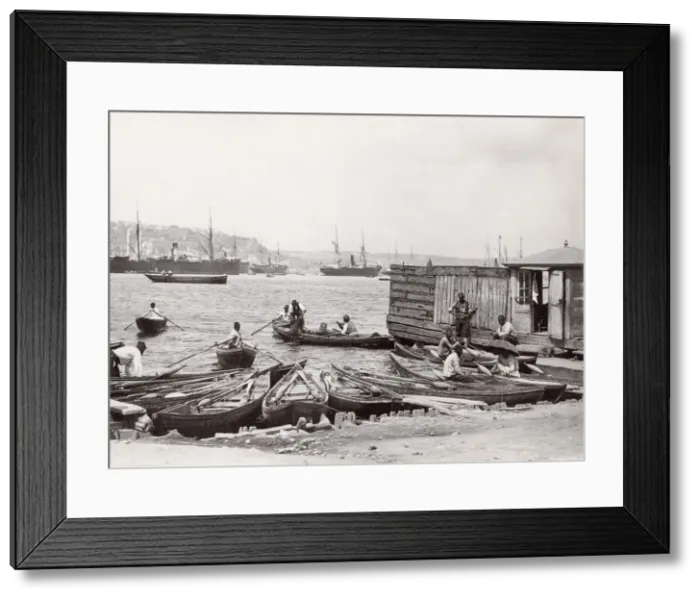 Framed Print : Boatmen on the Bosphorous, Istanbul, Turkey Framed Print : Boatmen on the Bosphorous, Istanbul, Turkey