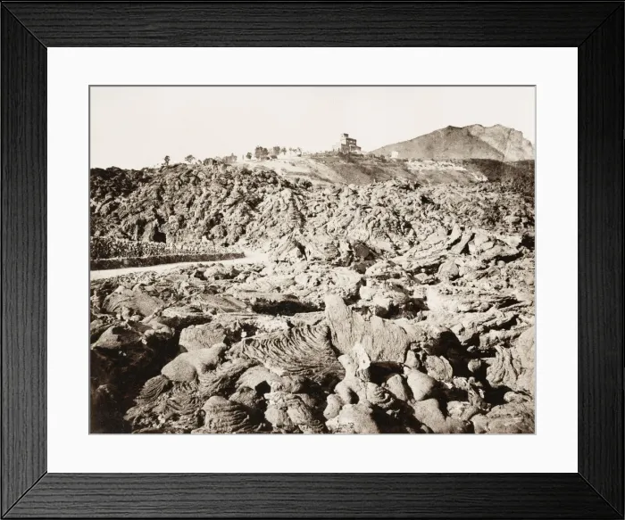 Framed Print : Volcano lava field on Mount Vesuvius, Naples, Italy Framed Print : Volcano lava field on Mount Vesuvius, Naples, Italy