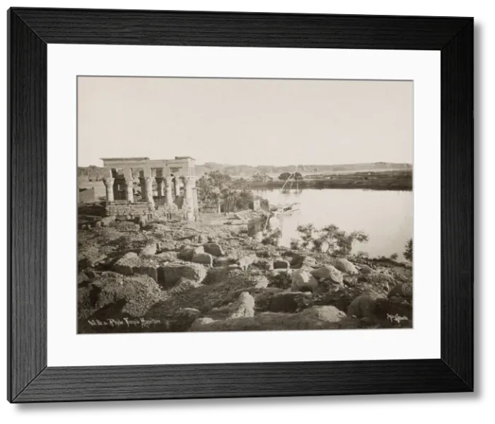 Framed Print : Temple of Isis on the island of Philae. Egypt, c. 1890 Framed Print : Temple of Isis on the island of Philae. Egypt, c. 1890