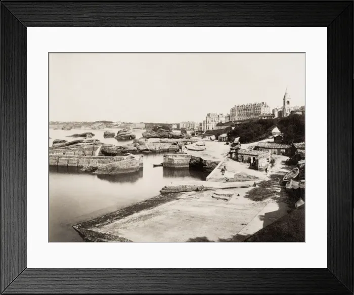 Framed Print : Fishing harbour at Biarritz, France Framed Print : Fishing harbour at Biarritz, France